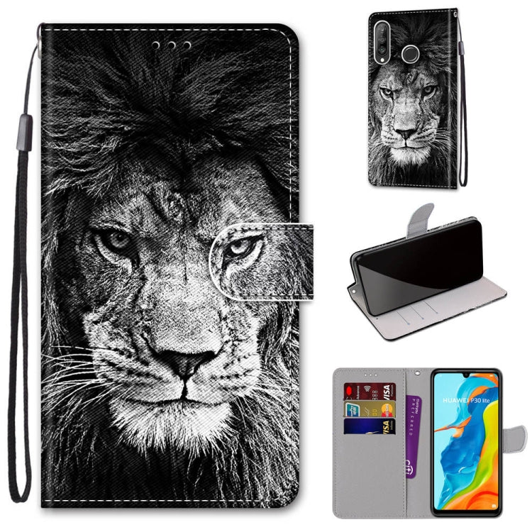 Coloured Drawing Cross Texture Horizontal Flip PU Leather Case with Holder & Card Slots & Wallet & Lanyard, For Huawei P20 Pro, For Huawei P30, For Huawei P30 Lite, For Huawei P30 Pro