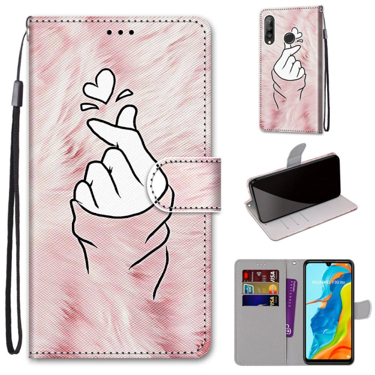 Coloured Drawing Cross Texture Horizontal Flip PU Leather Case with Holder & Card Slots & Wallet & Lanyard, For Huawei P20 Pro, For Huawei P30, For Huawei P30 Lite, For Huawei P30 Pro
