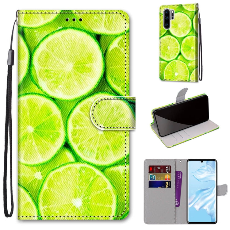 Coloured Drawing Cross Texture Horizontal Flip PU Leather Case with Holder & Card Slots & Wallet & Lanyard, For Huawei P20 Pro, For Huawei P30, For Huawei P30 Lite, For Huawei P30 Pro