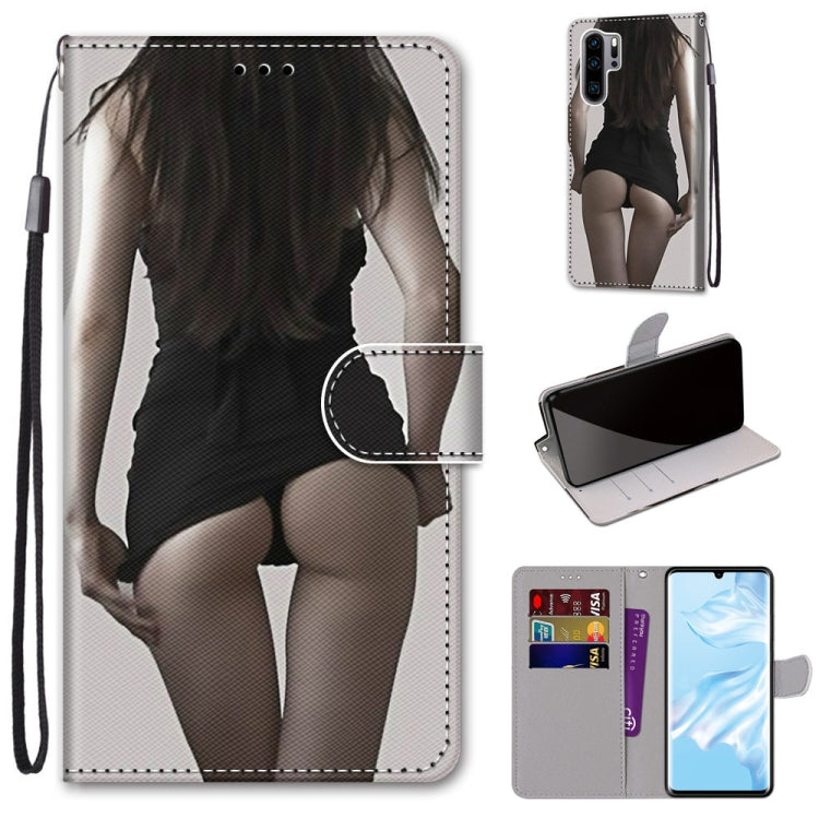 Coloured Drawing Cross Texture Horizontal Flip PU Leather Case with Holder & Card Slots & Wallet & Lanyard, For Huawei P20 Pro, For Huawei P30, For Huawei P30 Lite, For Huawei P30 Pro