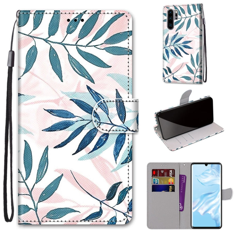 Coloured Drawing Cross Texture Horizontal Flip PU Leather Case with Holder & Card Slots & Wallet & Lanyard, For Huawei P20 Pro, For Huawei P30, For Huawei P30 Lite, For Huawei P30 Pro