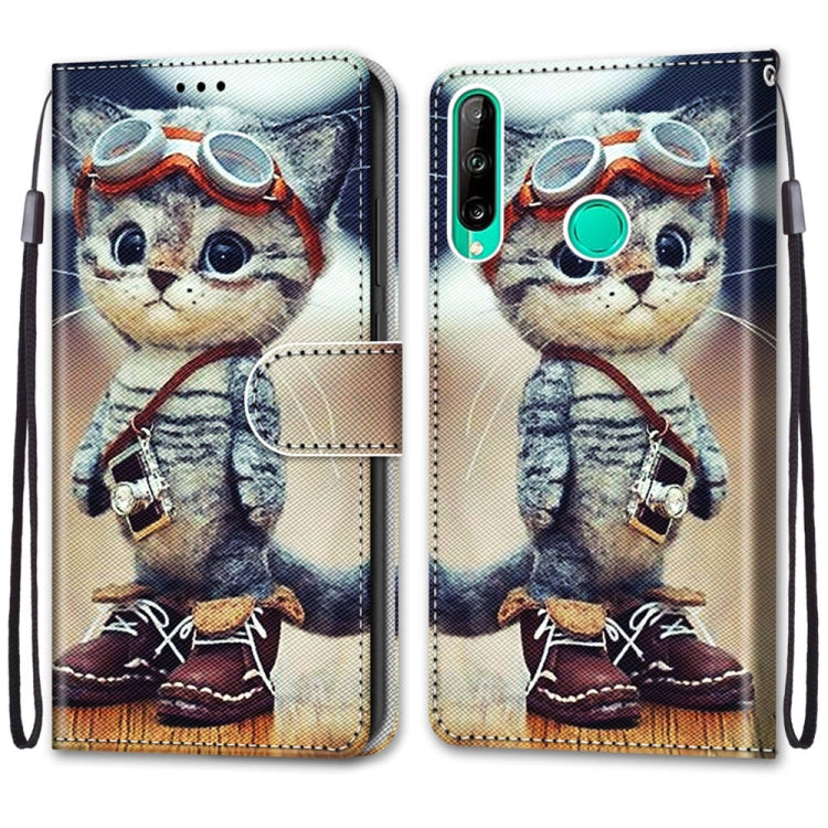 Coloured Drawing Cross Texture Horizontal Flip PU Leather Case with Holder & Card Slots & Wallet & Lanyard, For Huawei P40 Lite E / Y7p, For Huawei P smart Z / Y9 Prime, For Huawei P smart+ 2019 / Enjoy 9s, For Huawei Honor V9 Play