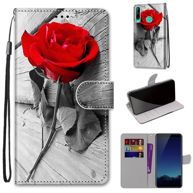 Coloured Drawing Cross Texture Horizontal Flip PU Leather Case with Holder & Card Slots & Wallet & Lanyard, For Huawei P40 Lite E / Y7p, For Huawei P smart Z / Y9 Prime, For Huawei P smart+ 2019 / Enjoy 9s, For Huawei Honor V9 Play