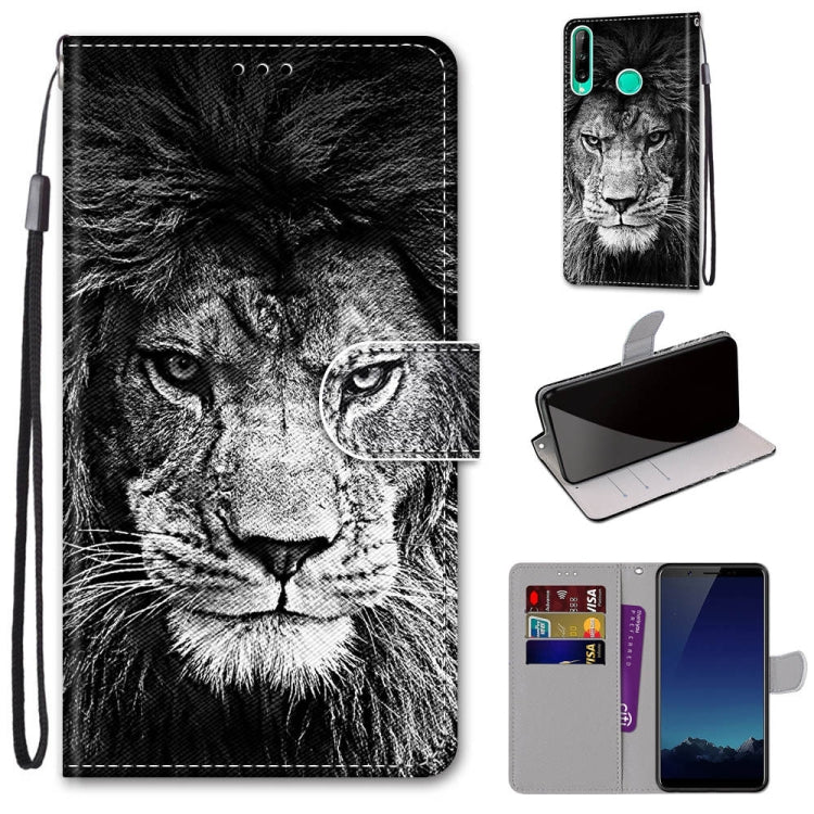 Coloured Drawing Cross Texture Horizontal Flip PU Leather Case with Holder & Card Slots & Wallet & Lanyard, For Huawei P40 Lite E / Y7p, For Huawei P smart Z / Y9 Prime, For Huawei P smart+ 2019 / Enjoy 9s, For Huawei Honor V9 Play