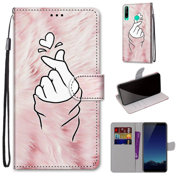 Coloured Drawing Cross Texture Horizontal Flip PU Leather Case with Holder & Card Slots & Wallet & Lanyard, For Huawei P40 Lite E / Y7p, For Huawei P smart Z / Y9 Prime, For Huawei P smart+ 2019 / Enjoy 9s, For Huawei Honor V9 Play