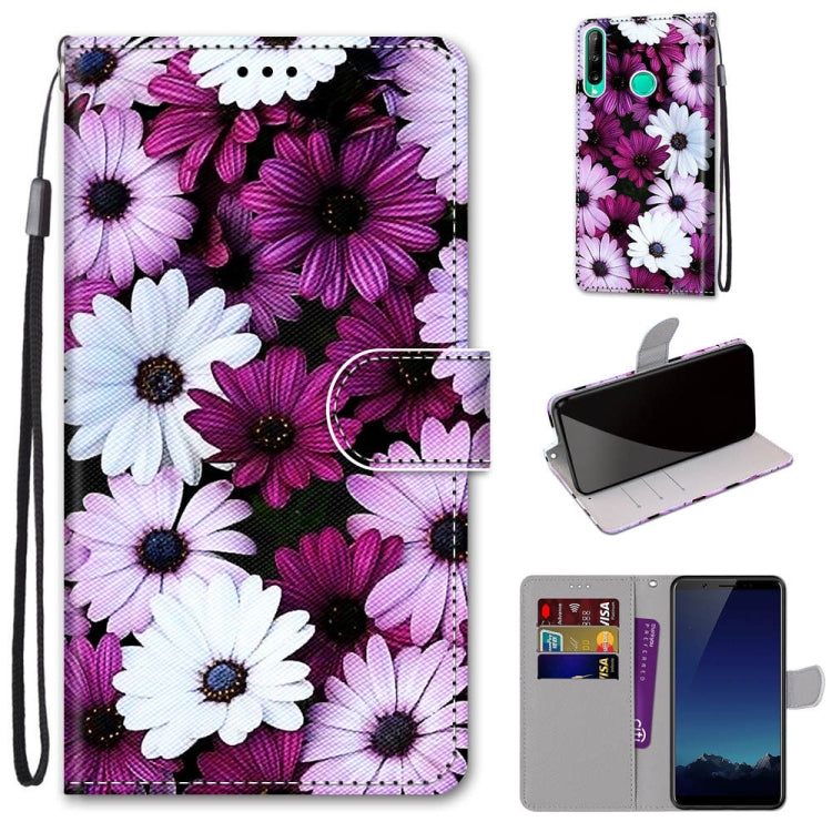 Coloured Drawing Cross Texture Horizontal Flip PU Leather Case with Holder & Card Slots & Wallet & Lanyard, For Huawei P40 Lite E / Y7p, For Huawei P smart Z / Y9 Prime, For Huawei P smart+ 2019 / Enjoy 9s, For Huawei Honor V9 Play