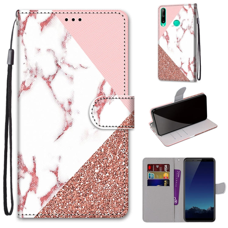 Coloured Drawing Cross Texture Horizontal Flip PU Leather Case with Holder & Card Slots & Wallet & Lanyard, For Huawei P40 Lite E / Y7p, For Huawei P smart Z / Y9 Prime, For Huawei P smart+ 2019 / Enjoy 9s, For Huawei Honor V9 Play