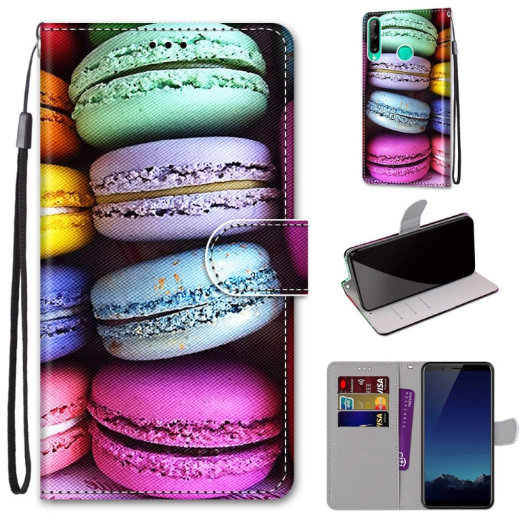 Coloured Drawing Cross Texture Horizontal Flip PU Leather Case with Holder & Card Slots & Wallet & Lanyard, For Huawei P40 Lite E / Y7p, For Huawei P smart Z / Y9 Prime, For Huawei P smart+ 2019 / Enjoy 9s, For Huawei Honor V9 Play