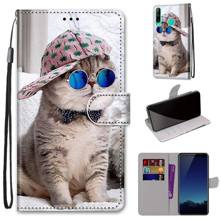 Coloured Drawing Cross Texture Horizontal Flip PU Leather Case with Holder & Card Slots & Wallet & Lanyard, For Huawei P40 Lite E / Y7p, For Huawei P smart Z / Y9 Prime, For Huawei P smart+ 2019 / Enjoy 9s, For Huawei Honor V9 Play