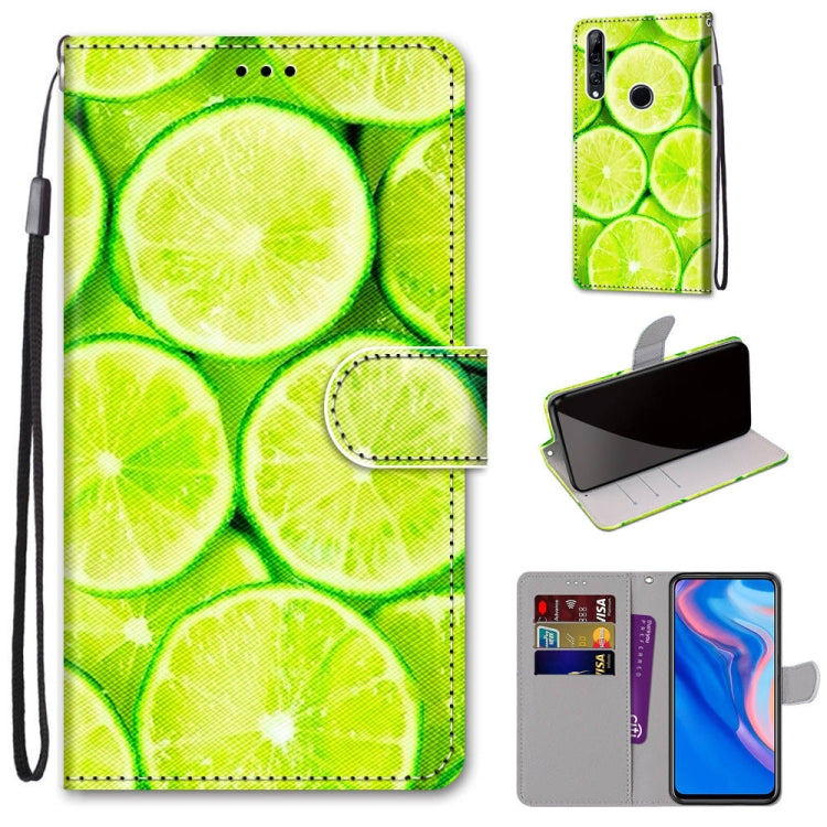 Coloured Drawing Cross Texture Horizontal Flip PU Leather Case with Holder & Card Slots & Wallet & Lanyard, For Huawei P40 Lite E / Y7p, For Huawei P smart Z / Y9 Prime, For Huawei P smart+ 2019 / Enjoy 9s, For Huawei Honor V9 Play