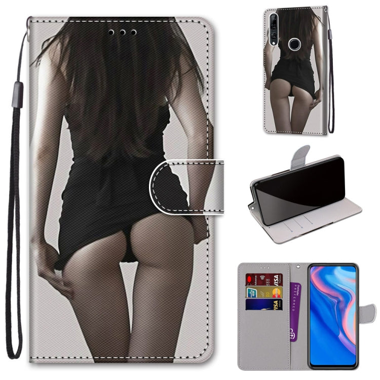 Coloured Drawing Cross Texture Horizontal Flip PU Leather Case with Holder & Card Slots & Wallet & Lanyard, For Huawei P40 Lite E / Y7p, For Huawei P smart Z / Y9 Prime, For Huawei P smart+ 2019 / Enjoy 9s, For Huawei Honor V9 Play