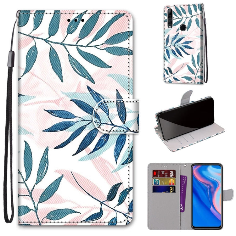 Coloured Drawing Cross Texture Horizontal Flip PU Leather Case with Holder & Card Slots & Wallet & Lanyard, For Huawei P40 Lite E / Y7p, For Huawei P smart Z / Y9 Prime, For Huawei P smart+ 2019 / Enjoy 9s, For Huawei Honor V9 Play