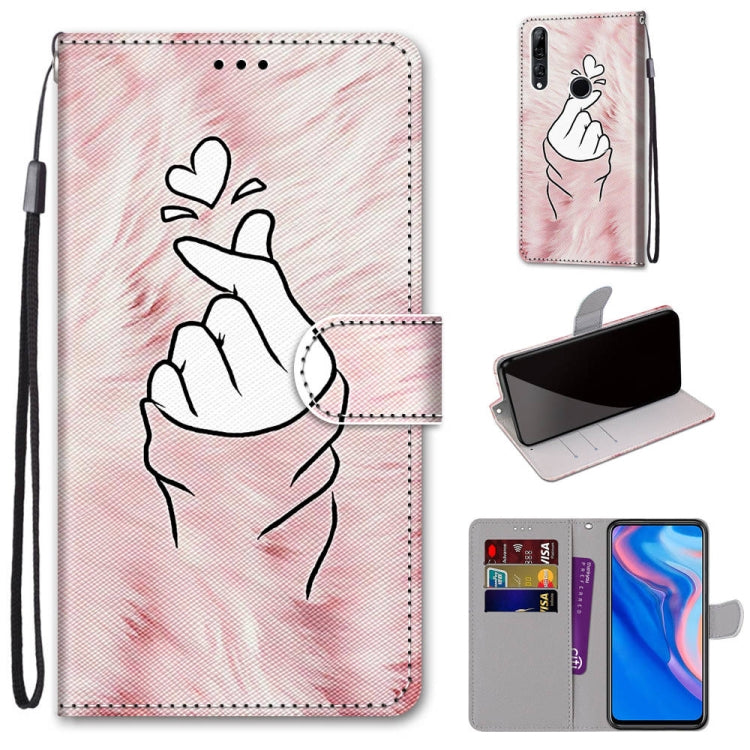 Coloured Drawing Cross Texture Horizontal Flip PU Leather Case with Holder & Card Slots & Wallet & Lanyard, For Huawei P40 Lite E / Y7p, For Huawei P smart Z / Y9 Prime, For Huawei P smart+ 2019 / Enjoy 9s, For Huawei Honor V9 Play