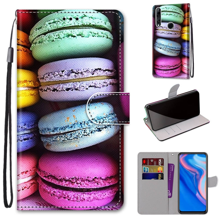 Coloured Drawing Cross Texture Horizontal Flip PU Leather Case with Holder & Card Slots & Wallet & Lanyard, For Huawei P40 Lite E / Y7p, For Huawei P smart Z / Y9 Prime, For Huawei P smart+ 2019 / Enjoy 9s, For Huawei Honor V9 Play