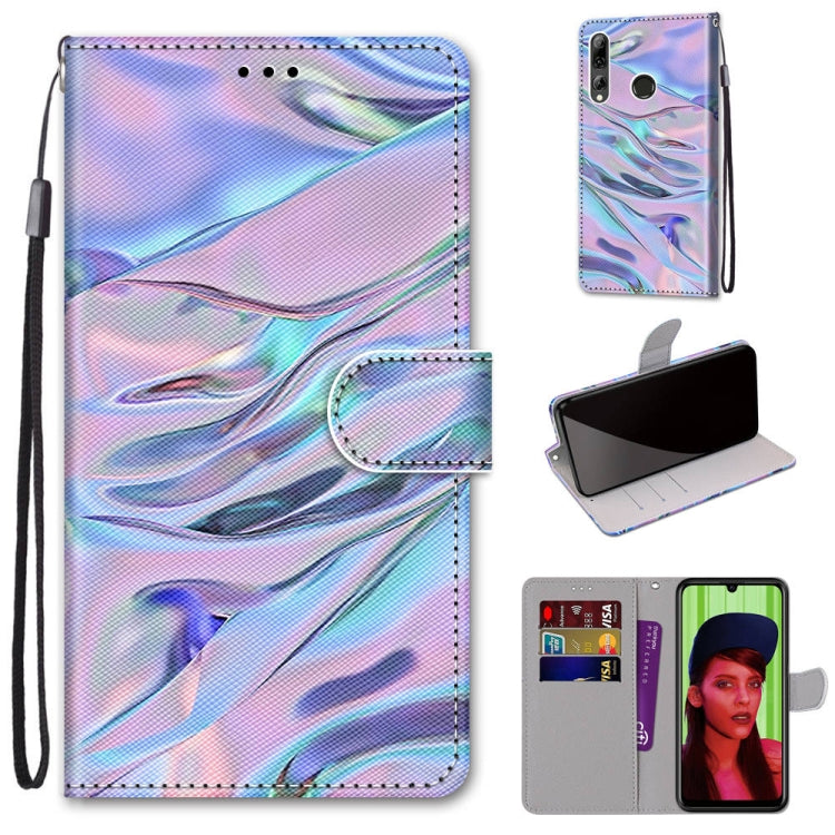 Coloured Drawing Cross Texture Horizontal Flip PU Leather Case with Holder & Card Slots & Wallet & Lanyard, For Huawei P40 Lite E / Y7p, For Huawei P smart Z / Y9 Prime, For Huawei P smart+ 2019 / Enjoy 9s, For Huawei Honor V9 Play