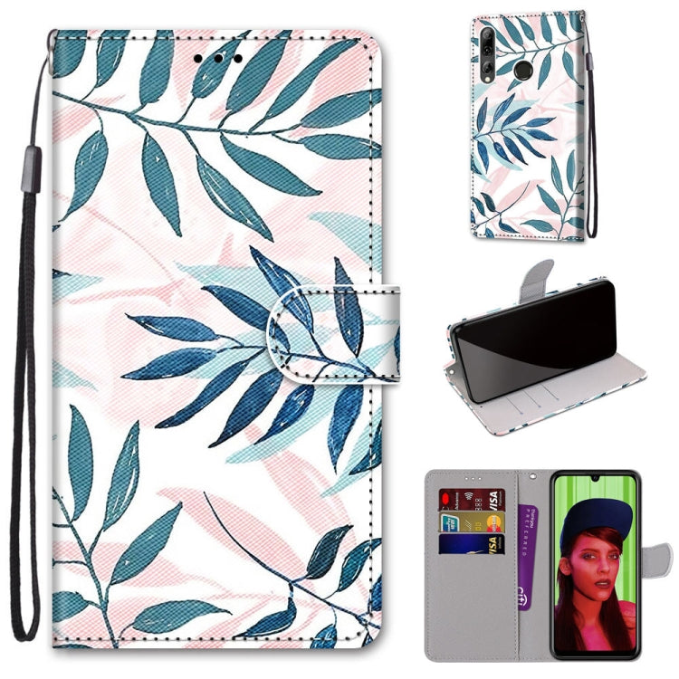 Coloured Drawing Cross Texture Horizontal Flip PU Leather Case with Holder & Card Slots & Wallet & Lanyard, For Huawei P40 Lite E / Y7p, For Huawei P smart Z / Y9 Prime, For Huawei P smart+ 2019 / Enjoy 9s, For Huawei Honor V9 Play