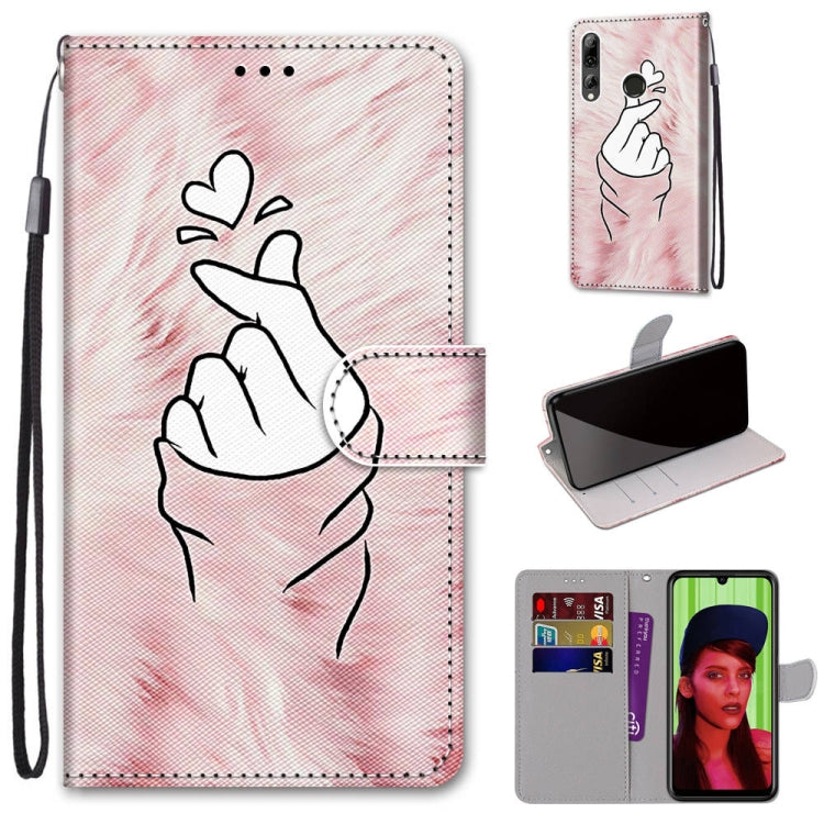 Coloured Drawing Cross Texture Horizontal Flip PU Leather Case with Holder & Card Slots & Wallet & Lanyard, For Huawei P40 Lite E / Y7p, For Huawei P smart Z / Y9 Prime, For Huawei P smart+ 2019 / Enjoy 9s, For Huawei Honor V9 Play