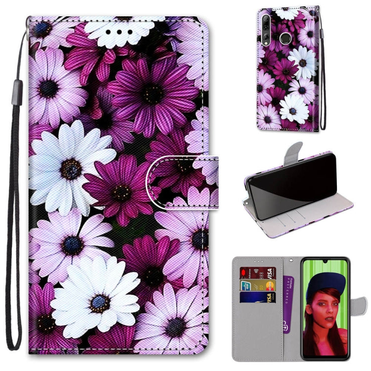 Coloured Drawing Cross Texture Horizontal Flip PU Leather Case with Holder & Card Slots & Wallet & Lanyard, For Huawei P40 Lite E / Y7p, For Huawei P smart Z / Y9 Prime, For Huawei P smart+ 2019 / Enjoy 9s, For Huawei Honor V9 Play