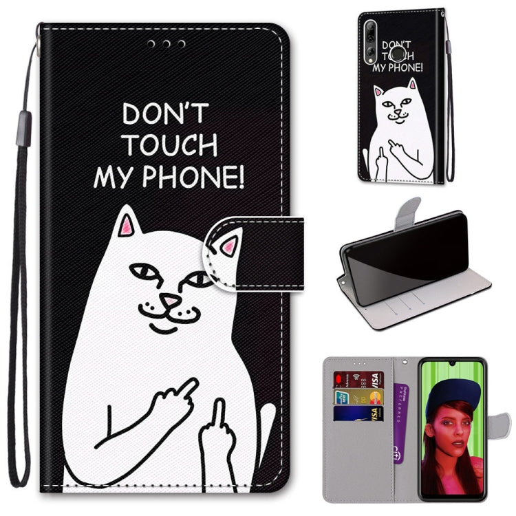 Coloured Drawing Cross Texture Horizontal Flip PU Leather Case with Holder & Card Slots & Wallet & Lanyard, For Huawei P40 Lite E / Y7p, For Huawei P smart Z / Y9 Prime, For Huawei P smart+ 2019 / Enjoy 9s, For Huawei Honor V9 Play