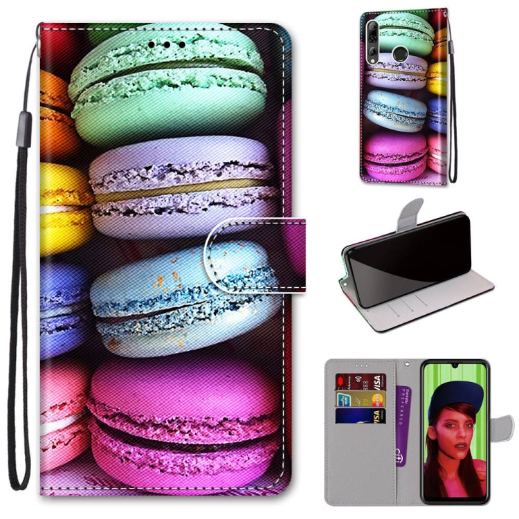 Coloured Drawing Cross Texture Horizontal Flip PU Leather Case with Holder & Card Slots & Wallet & Lanyard, For Huawei P40 Lite E / Y7p, For Huawei P smart Z / Y9 Prime, For Huawei P smart+ 2019 / Enjoy 9s, For Huawei Honor V9 Play