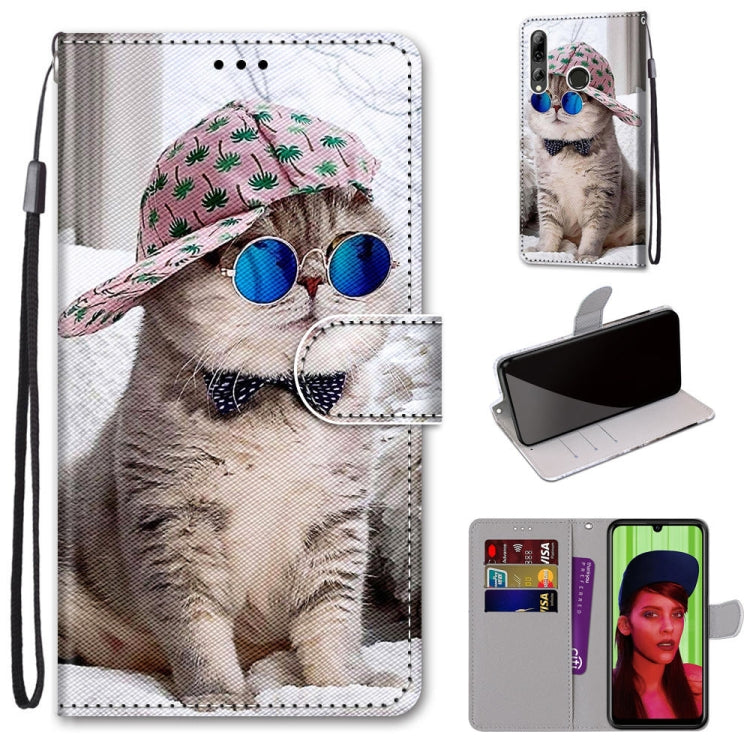 Coloured Drawing Cross Texture Horizontal Flip PU Leather Case with Holder & Card Slots & Wallet & Lanyard, For Huawei P40 Lite E / Y7p, For Huawei P smart Z / Y9 Prime, For Huawei P smart+ 2019 / Enjoy 9s, For Huawei Honor V9 Play