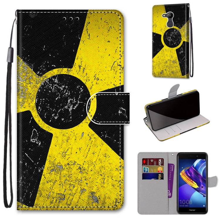 Coloured Drawing Cross Texture Horizontal Flip PU Leather Case with Holder & Card Slots & Wallet & Lanyard, For Huawei P40 Lite E / Y7p, For Huawei P smart Z / Y9 Prime, For Huawei P smart+ 2019 / Enjoy 9s, For Huawei Honor V9 Play
