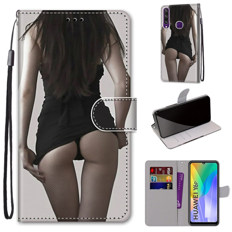 Coloured Drawing Cross Texture Horizontal Flip PU Leather Case with Holder & Card Slots & Wallet & Lanyard, For Huawei Y6 (2018) / Honor 7A, For Huawei Y6p, For Huawei Y7 (2019) / Enjoy 9, For Huawei Y7 (2018) / Enjoy 8
