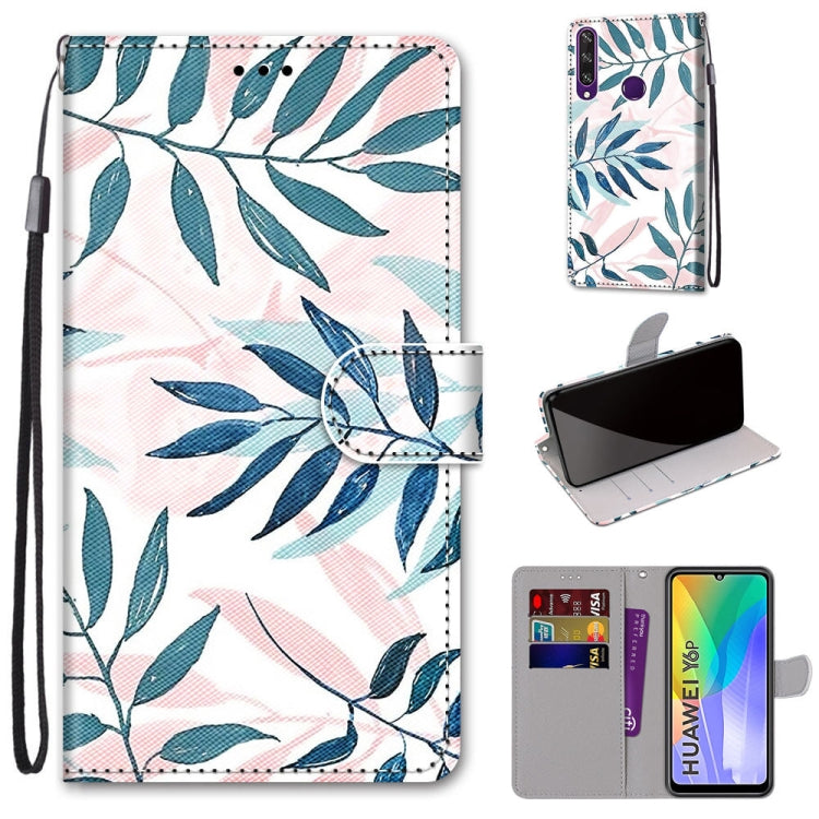 Coloured Drawing Cross Texture Horizontal Flip PU Leather Case with Holder & Card Slots & Wallet & Lanyard, For Huawei Y6 (2018) / Honor 7A, For Huawei Y6p, For Huawei Y7 (2019) / Enjoy 9, For Huawei Y7 (2018) / Enjoy 8