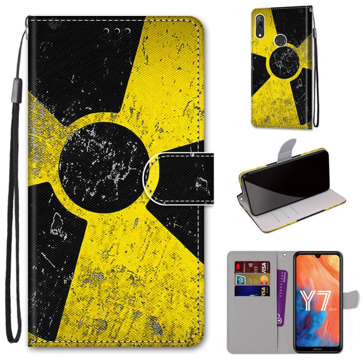 Coloured Drawing Cross Texture Horizontal Flip PU Leather Case with Holder & Card Slots & Wallet & Lanyard, For Huawei Y6 (2018) / Honor 7A, For Huawei Y6p, For Huawei Y7 (2019) / Enjoy 9, For Huawei Y7 (2018) / Enjoy 8