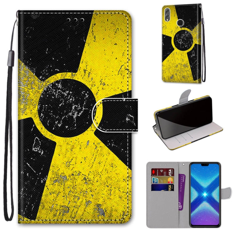 Coloured Drawing Cross Texture Horizontal Flip PU Leather Case with Holder & Card Slots & Wallet & Lanyard, For Huawei Honor 8X, For Huawei Honor 9, For Huawei Honor 9 Lite, For Huawei Honor 9A