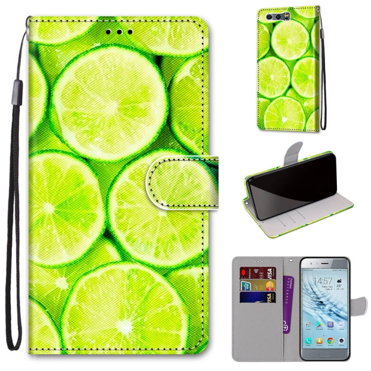 Coloured Drawing Cross Texture Horizontal Flip PU Leather Case with Holder & Card Slots & Wallet & Lanyard, For Huawei Honor 8X, For Huawei Honor 9, For Huawei Honor 9 Lite, For Huawei Honor 9A