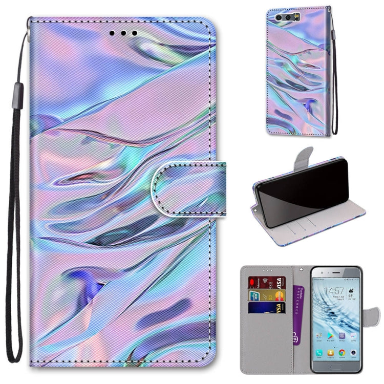 Coloured Drawing Cross Texture Horizontal Flip PU Leather Case with Holder & Card Slots & Wallet & Lanyard, For Huawei Honor 8X, For Huawei Honor 9, For Huawei Honor 9 Lite, For Huawei Honor 9A