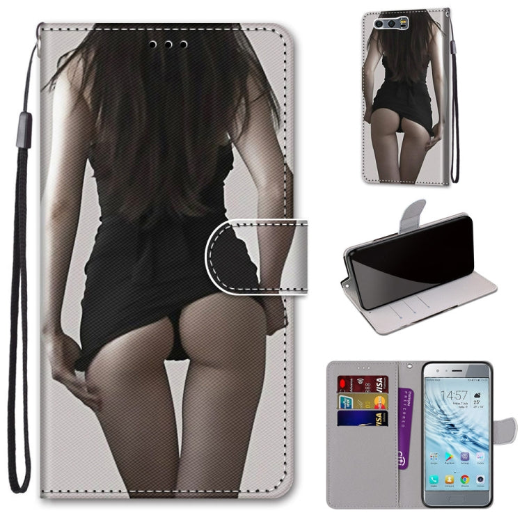 Coloured Drawing Cross Texture Horizontal Flip PU Leather Case with Holder & Card Slots & Wallet & Lanyard, For Huawei Honor 8X, For Huawei Honor 9, For Huawei Honor 9 Lite, For Huawei Honor 9A