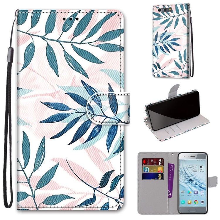 Coloured Drawing Cross Texture Horizontal Flip PU Leather Case with Holder & Card Slots & Wallet & Lanyard, For Huawei Honor 8X, For Huawei Honor 9, For Huawei Honor 9 Lite, For Huawei Honor 9A