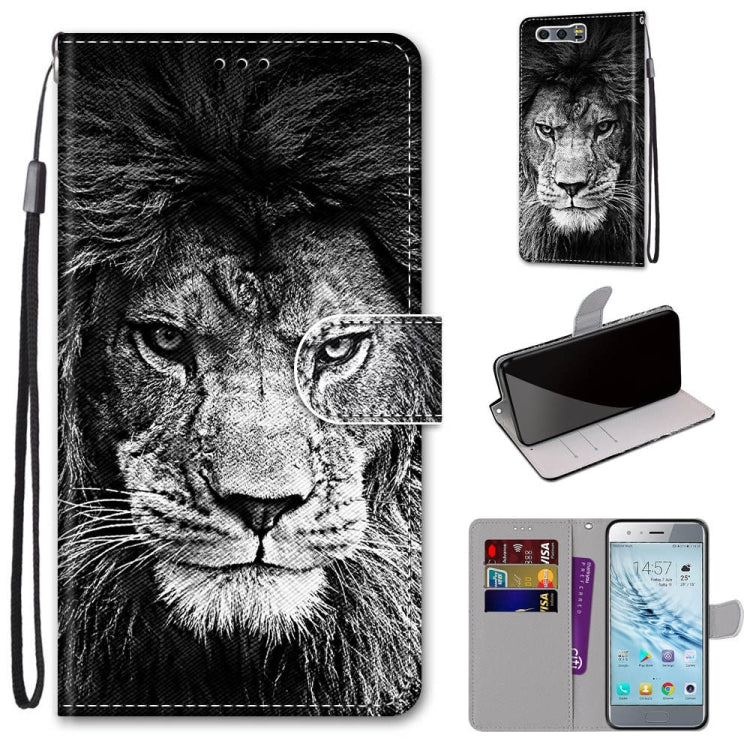 Coloured Drawing Cross Texture Horizontal Flip PU Leather Case with Holder & Card Slots & Wallet & Lanyard, For Huawei Honor 8X, For Huawei Honor 9, For Huawei Honor 9 Lite, For Huawei Honor 9A
