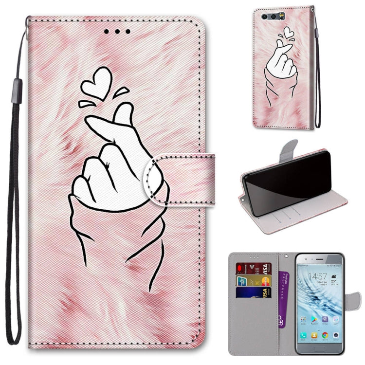 Coloured Drawing Cross Texture Horizontal Flip PU Leather Case with Holder & Card Slots & Wallet & Lanyard, For Huawei Honor 8X, For Huawei Honor 9, For Huawei Honor 9 Lite, For Huawei Honor 9A
