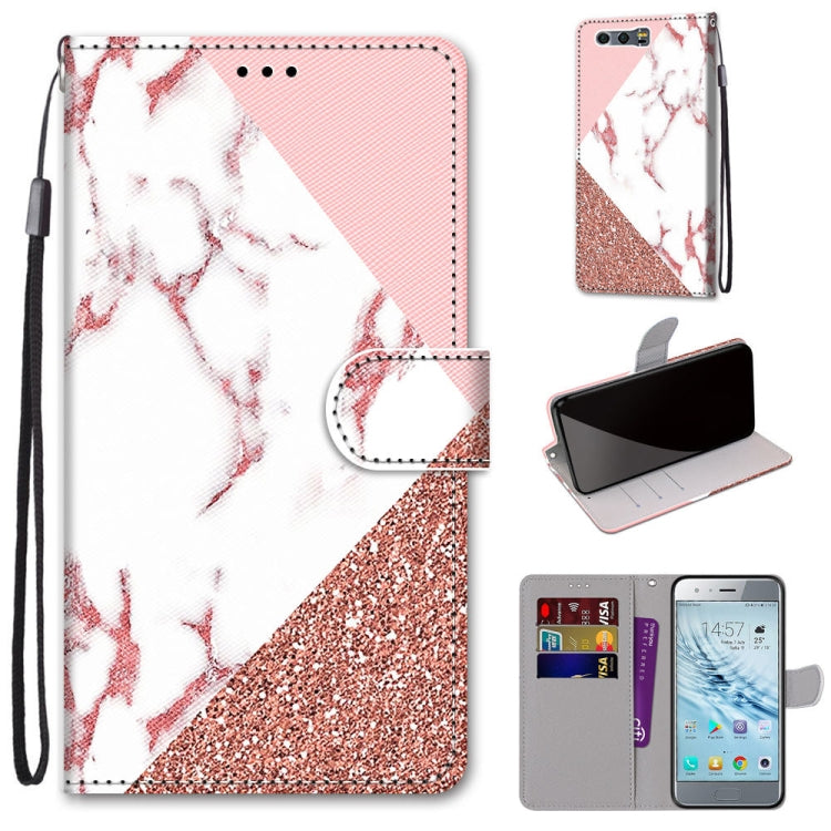 Coloured Drawing Cross Texture Horizontal Flip PU Leather Case with Holder & Card Slots & Wallet & Lanyard, For Huawei Honor 8X, For Huawei Honor 9, For Huawei Honor 9 Lite, For Huawei Honor 9A