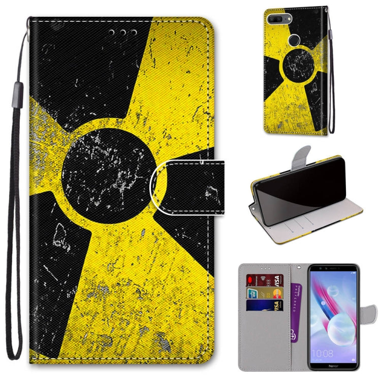Coloured Drawing Cross Texture Horizontal Flip PU Leather Case with Holder & Card Slots & Wallet & Lanyard, For Huawei Honor 8X, For Huawei Honor 9, For Huawei Honor 9 Lite, For Huawei Honor 9A