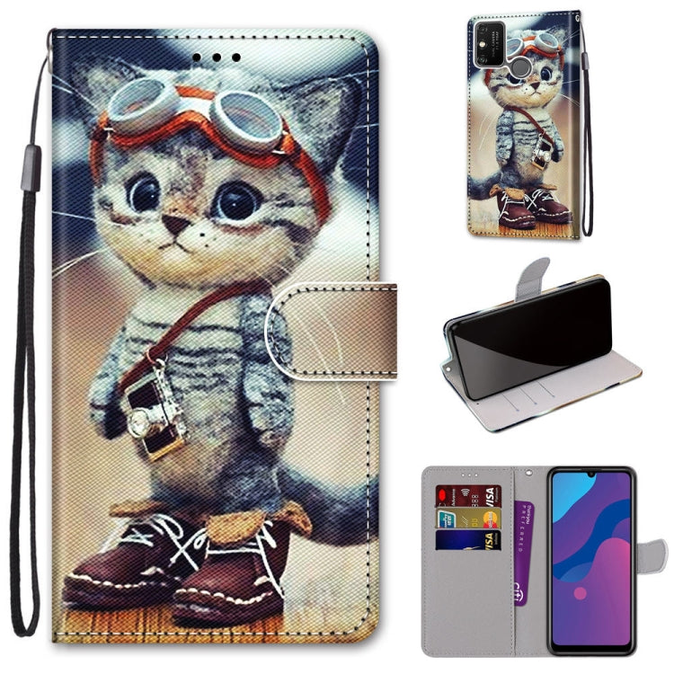 Coloured Drawing Cross Texture Horizontal Flip PU Leather Case with Holder & Card Slots & Wallet & Lanyard, For Huawei Honor 8X, For Huawei Honor 9, For Huawei Honor 9 Lite, For Huawei Honor 9A