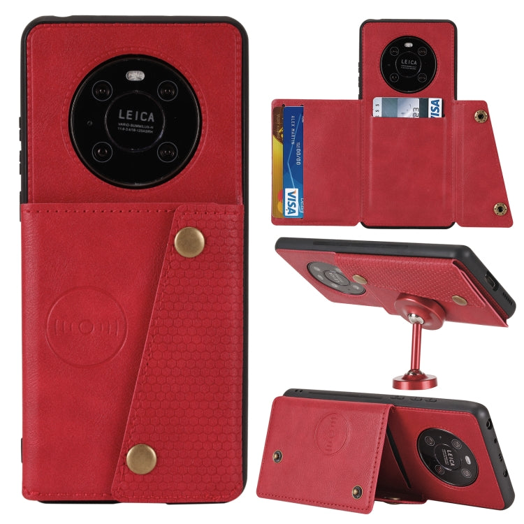 Double Buckle PU + TPU Shockproof Magnetic Protective Case with Card Slot & Holder, For Huawei Mate 40, For Huawei Mate 40 Pro, For Samsung Galaxy A12, For Samsung Galaxy A52 5G / 4G, For Samsung Galaxy A72 5G / 4G, For Samsung Galaxy A42 5G