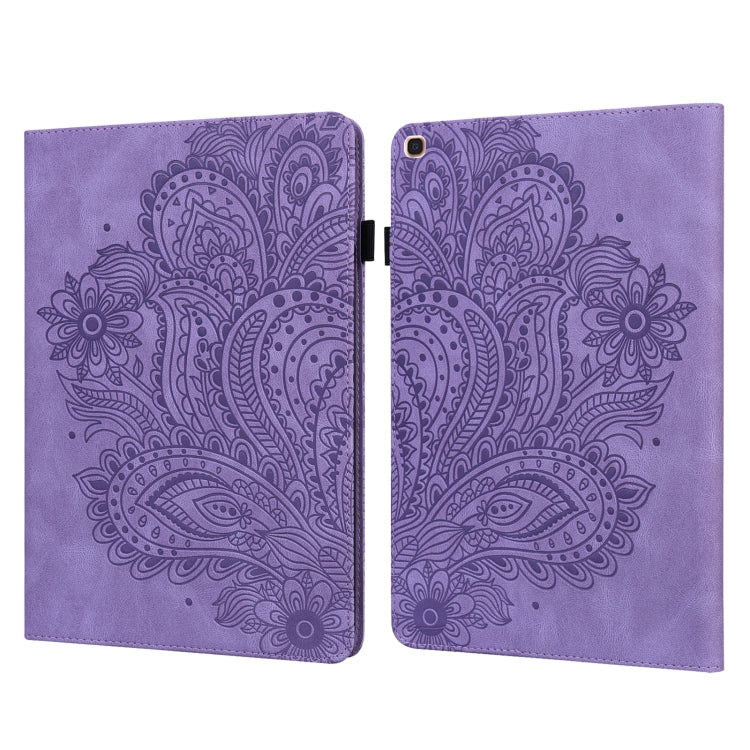 Peacock Embossed Pattern TPU + PU Horizontal Flip Leather Case with Holder & Card Slots & Wallet
