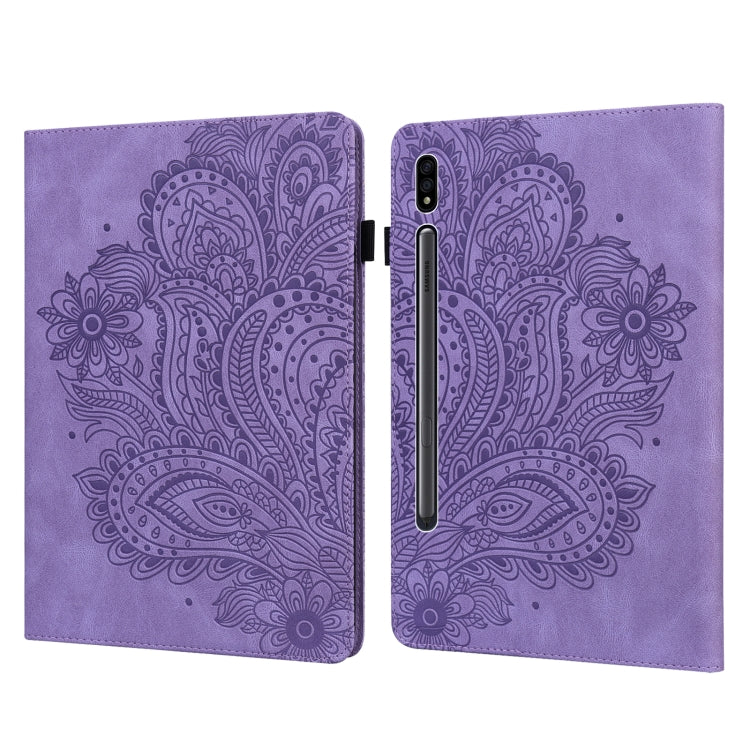 Peacock Embossed Pattern TPU + PU Horizontal Flip Leather Case with Holder & Card Slots & Wallet