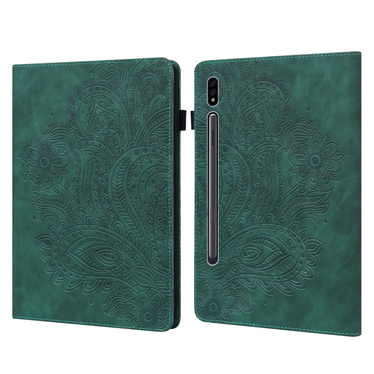 Peacock Embossed Pattern TPU + PU Horizontal Flip Leather Case with Holder & Card Slots & Wallet