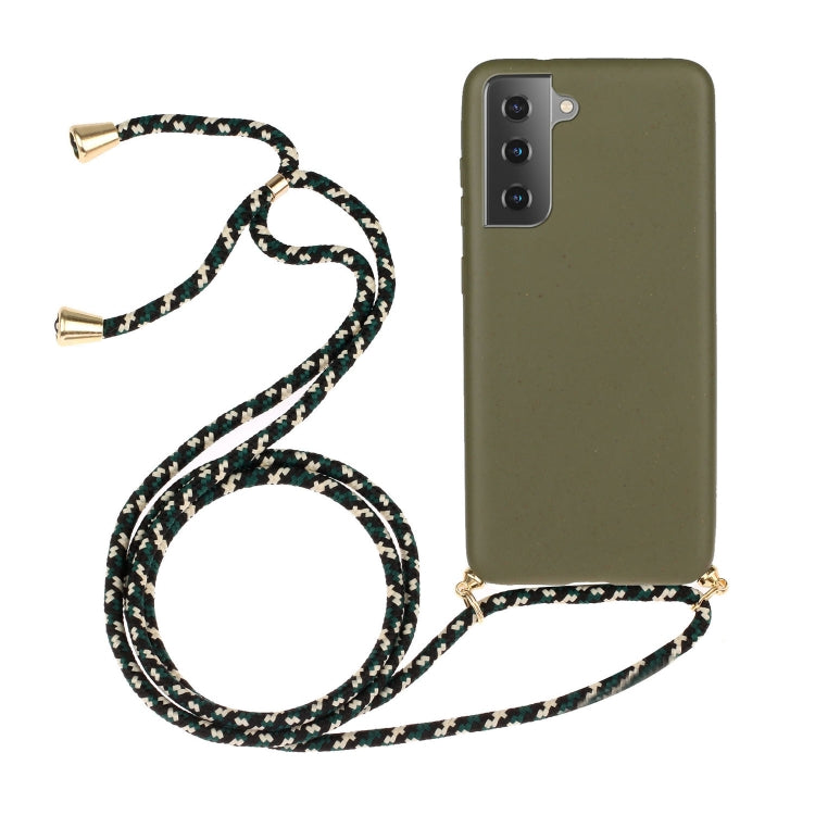 Wheat Straw Material + TPU Protective Case with Lanyard, For Huawei P smart 2020, For Samsung Galaxy S21 5G, For Samsung Galaxy S21+ 5G, For Samsung Galaxy S21 Ultra 5G, For Samsung Galaxy S20 FE, For Samsung Galaxy A21s