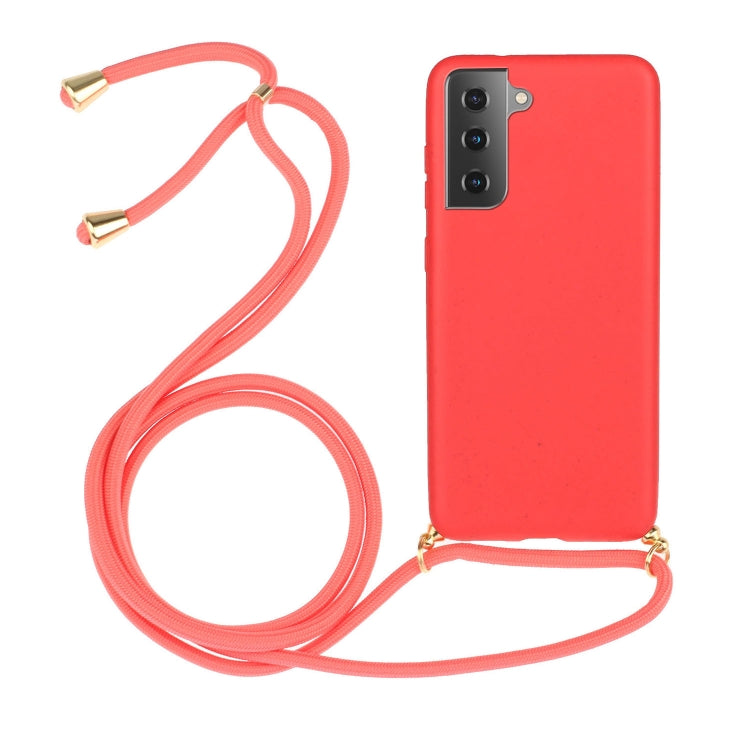 Wheat Straw Material + TPU Protective Case with Lanyard, For Huawei P smart 2020, For Samsung Galaxy S21 5G, For Samsung Galaxy S21+ 5G, For Samsung Galaxy S21 Ultra 5G, For Samsung Galaxy S20 FE, For Samsung Galaxy A21s