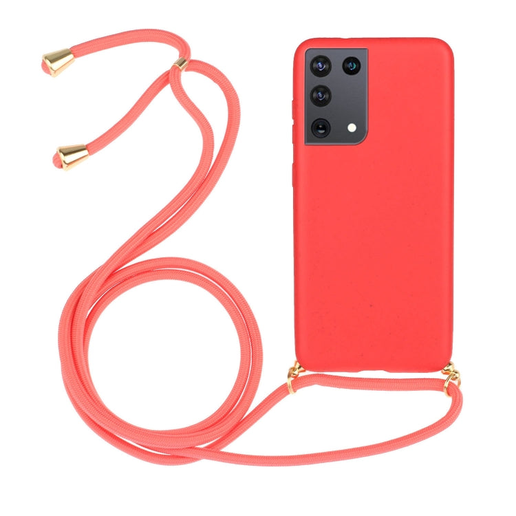 Wheat Straw Material + TPU Protective Case with Lanyard, For Huawei P smart 2020, For Samsung Galaxy S21 5G, For Samsung Galaxy S21+ 5G, For Samsung Galaxy S21 Ultra 5G, For Samsung Galaxy S20 FE, For Samsung Galaxy A21s