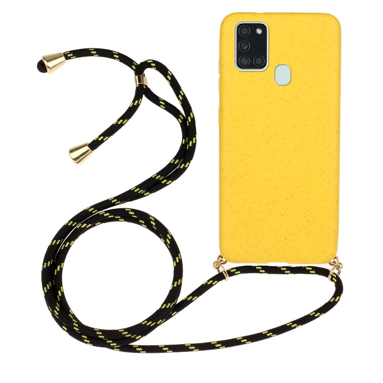 Wheat Straw Material + TPU Protective Case with Lanyard, For Huawei P smart 2020, For Samsung Galaxy S21 5G, For Samsung Galaxy S21+ 5G, For Samsung Galaxy S21 Ultra 5G, For Samsung Galaxy S20 FE, For Samsung Galaxy A21s