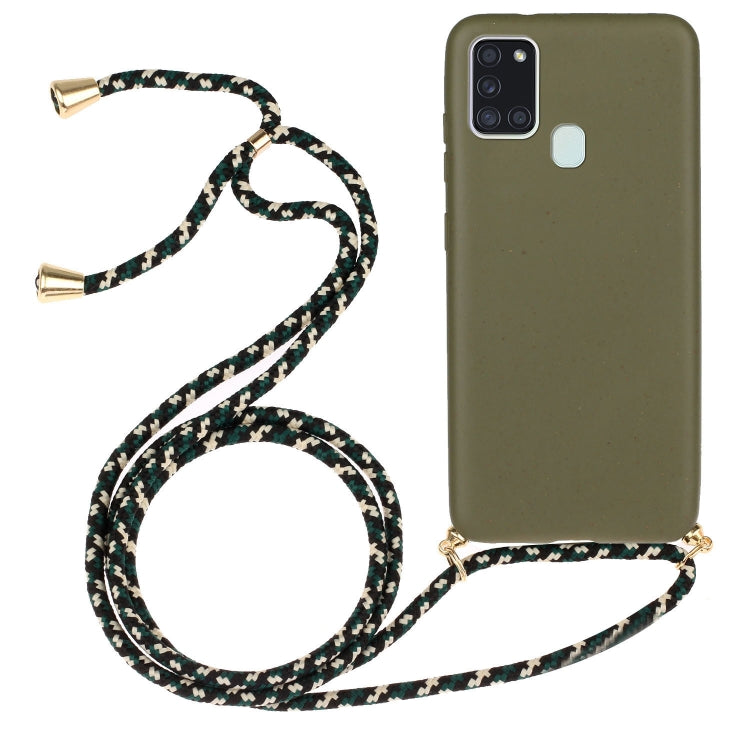 Wheat Straw Material + TPU Protective Case with Lanyard, For Huawei P smart 2020, For Samsung Galaxy S21 5G, For Samsung Galaxy S21+ 5G, For Samsung Galaxy S21 Ultra 5G, For Samsung Galaxy S20 FE, For Samsung Galaxy A21s