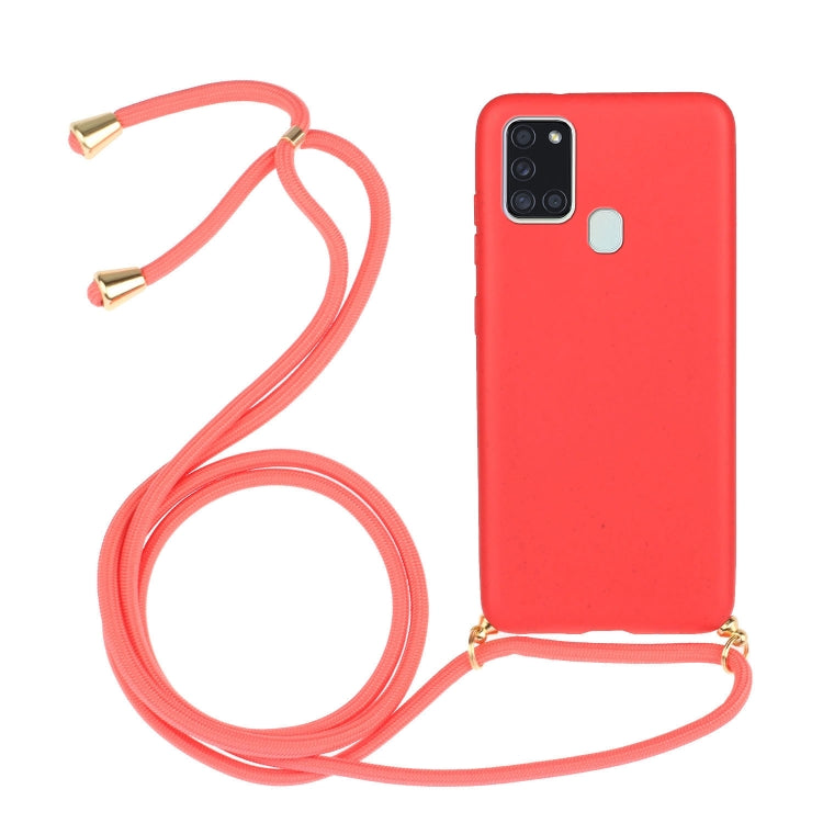 Wheat Straw Material + TPU Protective Case with Lanyard, For Huawei P smart 2020, For Samsung Galaxy S21 5G, For Samsung Galaxy S21+ 5G, For Samsung Galaxy S21 Ultra 5G, For Samsung Galaxy S20 FE, For Samsung Galaxy A21s