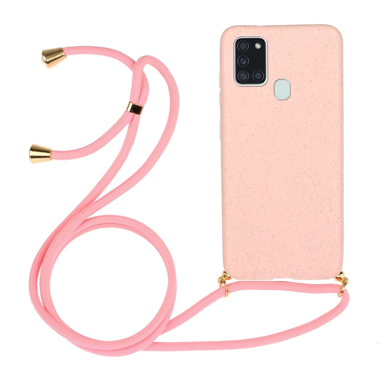Wheat Straw Material + TPU Protective Case with Lanyard, For Huawei P smart 2020, For Samsung Galaxy S21 5G, For Samsung Galaxy S21+ 5G, For Samsung Galaxy S21 Ultra 5G, For Samsung Galaxy S20 FE, For Samsung Galaxy A21s